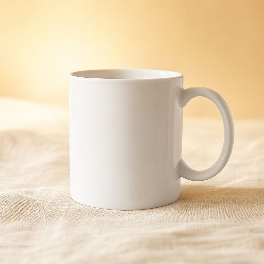11oz Ceramic Coffee Mug (White)