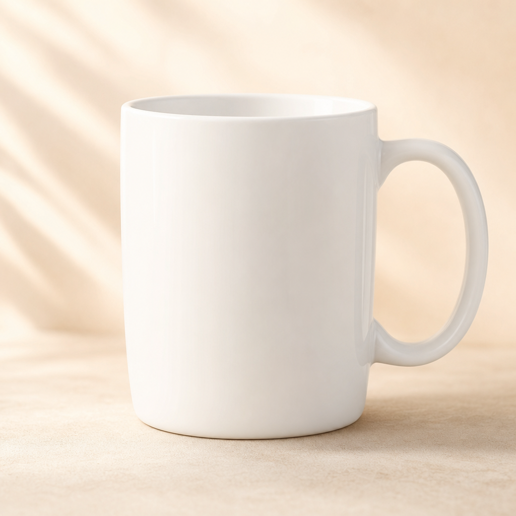 15oz Ceramic Coffee Mug (White)