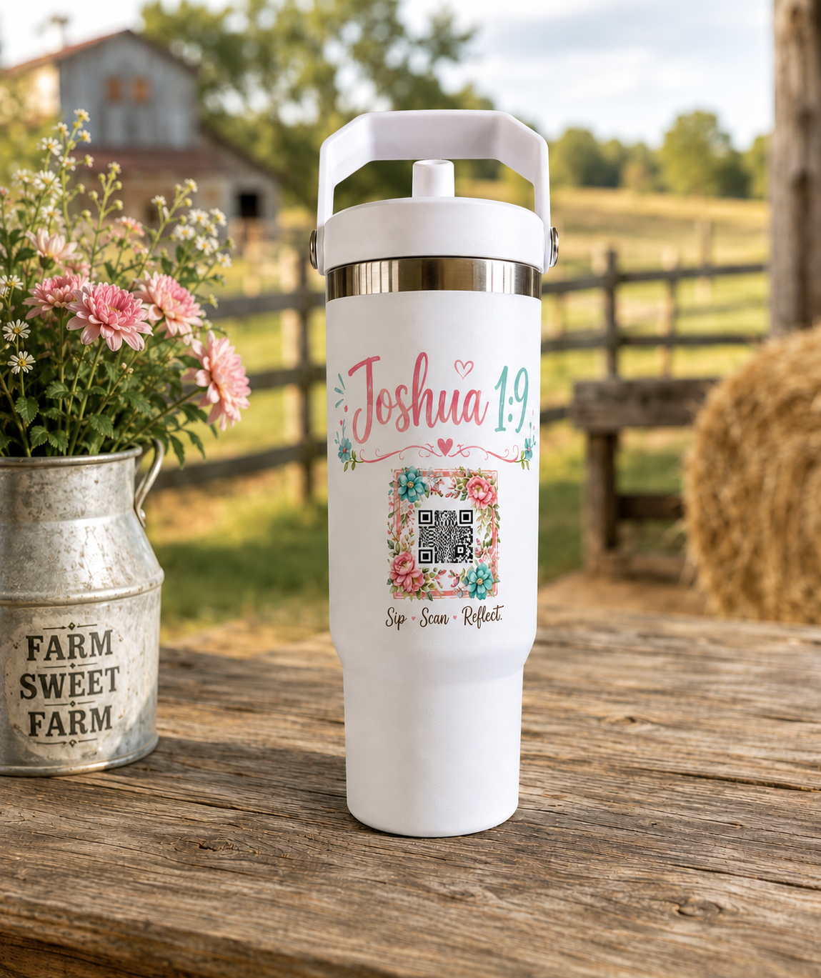 Boots Bows & Bible Verses tumbler back