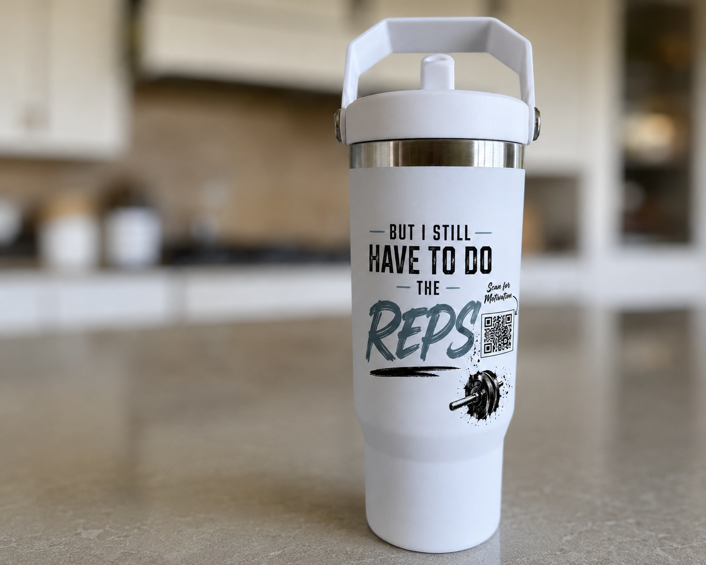 God Gives Me Strength 30oz matte tumbler back
