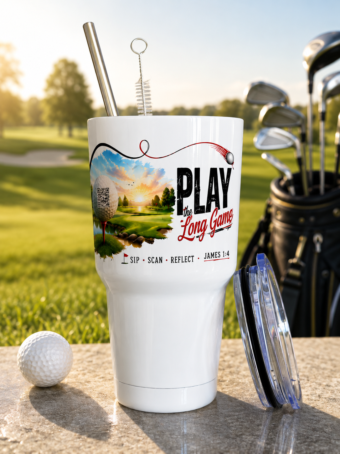 Play the Long Game 30oz tumbler