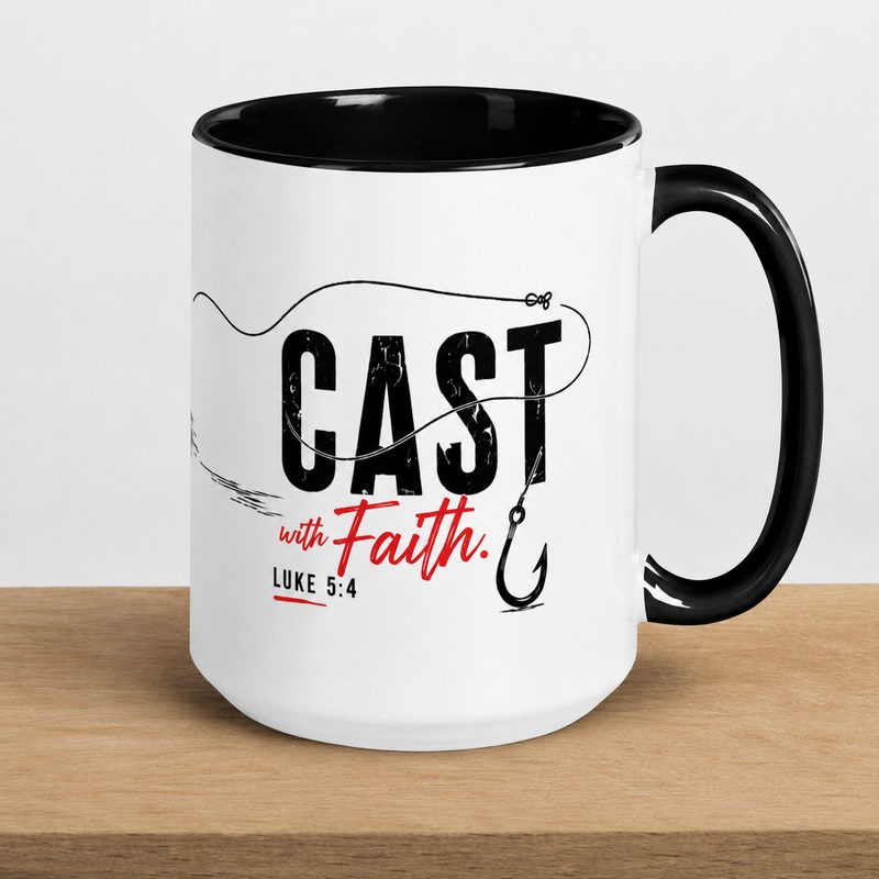 Cast with Faith mug front